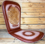 PIGSKIN LEATHER CUSHIONED universal car seat with Mexico Eagle Aguila stamped design Respaldo
