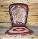 PIGSKIN LEATHER CUSHIONED universal car seat with Mexico Eagle Aguila stamped design Respaldo