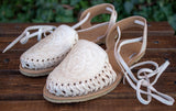 WOMENS LEATHER LACE UP ROSE STAMPED HUARACHE MEXICAN SANDALS