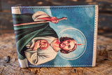 ST JUDE SAN JUDAS LASER PRINTED LEATHER BIFOLD WALLET